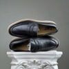 SZ39.5 Boots Loafer Low Black/White 076391