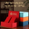 Bộ Hộp Trà Giấy Da Họa Tiết Cao Cấp