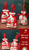 Túi vải đựng quà Giáng Sinh có quai xách, túi quà noel dễ thương ngộ nghĩnh