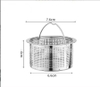 Giỏ lọc rác inox có tai xách