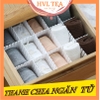 Vách chia ngăn kéo tủ thông minh bằng nhựa, thanh chia ngăn tủ, bộ 4 thanh - HVL TEA