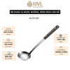 Bộ dụng cụ muôi, muỗng, xẻng inox cán gỗ