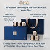 Bộ hộp trà cánh điệp 6 lon thiếc kèm túi