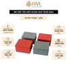 Bộ hộp trà giấy đựng quà trơn màu 95x95x75 mm