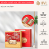 Bộ Hộp Trà Gỗ Vân Sơn Cao Cấp - Quà Tặng Sang Trọng HVL