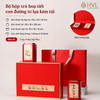 Bộ hộp trà hoạ tiết con đường tơ lụa kèm túi