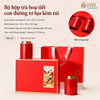 Bộ hộp trà hoạ tiết con đường tơ lụa kèm túi