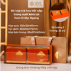 Bộ hộp trà hoạ tiết nắp trong suốt kèm túi