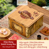 Hộp 2 bánh Trung Thu hoạ tiết - Tứ Đại Hoa Xanh Lá