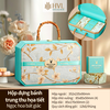 Hộp 2 bánh Trung Thu hoạ tiết - Tứ Đại Hoa Xanh Lá