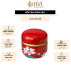Hộp thiếc đựng trà, quà bánh kẹo, hình cầu, phong cách nhật bản họa tiết đa sắc - HVL TEA
