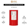 Hộp trà thiếc hình trụ tròn hoạ tiết hoa văn mẫu mới - HVL TEA