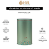 Hộp trà thiếc hình trụ tròn hoạ tiết hoa văn mẫu mới - HVL TEA