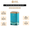 Hộp Thiếc Đựng Trà Hình Chữ Nhật Họa Tiết Hoa - HVL TEA Cao Cấp