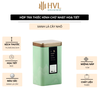 Hộp Thiếc Đựng Trà Hình Chữ Nhật Họa Tiết Hoa - HVL TEA Cao Cấp