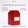 Hộp trà thiếc vân sọc nắp cao