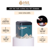 Hộp đựng trà thiếc vuông hoạ tiết 70x88 mm - HVL TEA