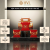 Hộp 2 bánh Trung Thu hoạ tiết - Tứ Đại Hoa Xanh Lá
