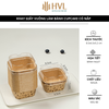 Khay giấy vuông làm bánh cupcake có nắp