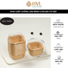 Khay giấy vuông làm bánh cupcake có nắp