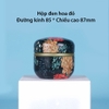 Hộp thiếc đựng trà, quà bánh kẹo, hình cầu, phong cách nhật bản họa tiết đa sắc - HVL TEA