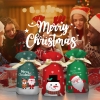 Túi đựng bánh/kẹo, túi đựng quà chủ đề Noel kích thước 15 * 23, dây nơ buộc - VUA BAO BÌ