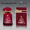 Túi đựng bánh/kẹo, túi đựng quà chủ đề Noel kích thước 15 * 23, dây nơ buộc - VUA BAO BÌ