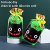 Túi đựng bánh/kẹo, túi đựng quà chủ đề Noel kích thước 15 * 23, dây nơ buộc - VUA BAO BÌ