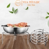 Rế hấp - rế lót đít nồi inox 304, 2 in 1 tiện dụng không gỉ sét, nhiều kích thước - HVL TEA