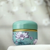 Hộp thiếc đựng trà, quà bánh kẹo, hình cầu, phong cách nhật bản họa tiết đa sắc - HVL TEA