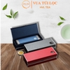 Bộ hộp trà thiếc đựng trà hình chữ nhật dài kèm túi cao cấp - HVL TEA