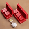 Bộ hộp trà nắp khóa hoa văn kèm túi quà tặng cao cấp - HVL TEA