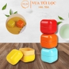 Lon trà thiếc hình quả hồng mini, hộp đựng trà nhỏ gọn mẫu mới - HVL TEA