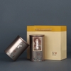 Hộp trà thiếc hình trụ tròn hoạ tiết hoa văn mẫu mới - HVL TEA