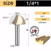 Mũi phay gỗ soi alu cnc quả đào tròn lưỡi phay rãnh dao cầu 6mm 0502 TIDEWAY MSD-TW