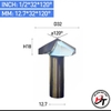 Mũi phay gỗ alu cnc vát 120 độ chữ V không bi Tideway cao cấp MSV-120-TW
