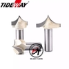 Mũi phay gỗ điêu khắc nhọn dao cắt CNC bo góc R soi mũi tên cào xước Tideway cao cấp 0405 MSKN-TW