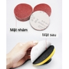 Đĩa chà nhám gỗ đế nhám tròn nhựa đánh bóng tự dính gắn máy khoan mài DE-NHUA