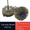 Chổi quật cước chà nhám đánh bóng gỗ lắp khoan cầm tay CCQ