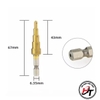Bộ 3 Mũi khoan tháp bước Thẳng đa năng chuôi lục giác hợp kim tầng HSS khoét lỗ sắt gỗ nhựa MKT-V-TQ-B3C-T