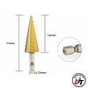 Bộ 3 Mũi khoan tháp bước Thẳng đa năng chuôi lục giác hợp kim tầng HSS khoét lỗ sắt gỗ nhựa MKT-V-TQ-B3C-T