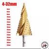 Bộ 3 Mũi khoan tháp bước Xoắn đa năng chuôi lục giác hợp kim tầng HSS khoét lỗ sắt gỗ nhựa MKT-V-TQ-B3C-X