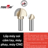 Mũi phay gỗ soi alu cnc quả đào tròn lưỡi phay rãnh dao cầu 6mm 0502 TIDEWAY MSD-TW