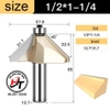 Mũi phay gỗ vát 45 độ có bi Tideway cao cấp 0203 MSVCB-45-TW