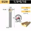 Mũi phay gỗ soi alu cnc quả đào tròn lưỡi phay rãnh dao cầu 6mm 0502 TIDEWAY MSD-TW