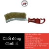 Chổi đánh rỉ sắt bàn chải đồng cán đỏ sét cầm tay loại đẹp CDR-CD