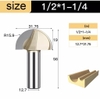 Mũi phay gỗ soi alu cnc quả đào tròn lưỡi phay rãnh dao cầu 6mm 0502 TIDEWAY MSD-TW