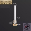 Mũi phay gỗ điêu khắc nhọn dao cắt CNC bo góc R soi mũi tên cào xước Tideway cao cấp 0405 MSKN-TW