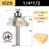Mũi phay gỗ vát 45 độ có bi Tideway cao cấp 0203 MSVCB-45-TW