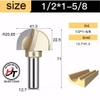 Mũi phay gỗ soi alu cnc quả đào tròn lưỡi phay rãnh dao cầu 6mm 0502 TIDEWAY MSD-TW